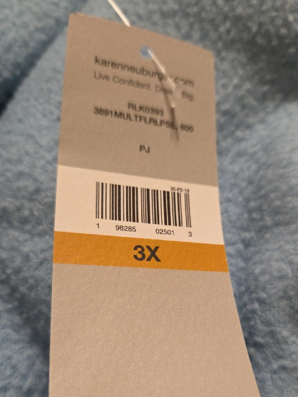 Karen Newbuger ladies  Floral Blue & Green pajamas NWT 3X - Picture 3 of 5